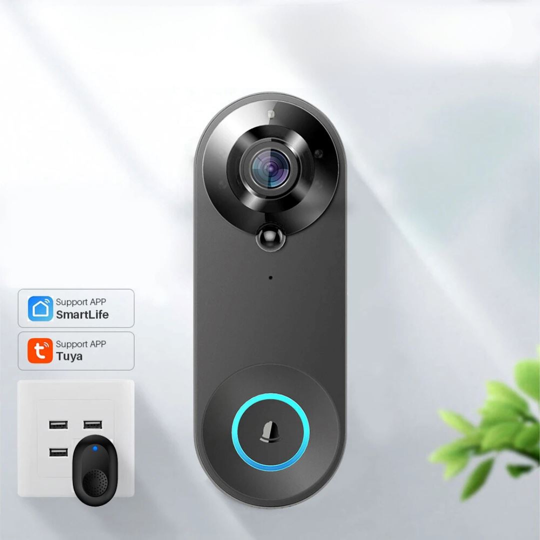 Wi-Fi Smart Doorbell with Night Vision and Intercom