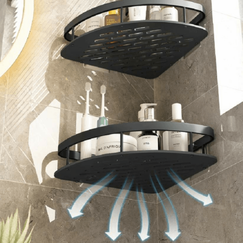 Aluminium Corner Bathroom Shelf