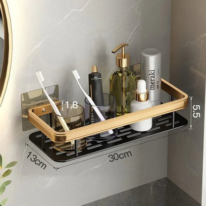 Aluminium Corner Bathroom Shelf